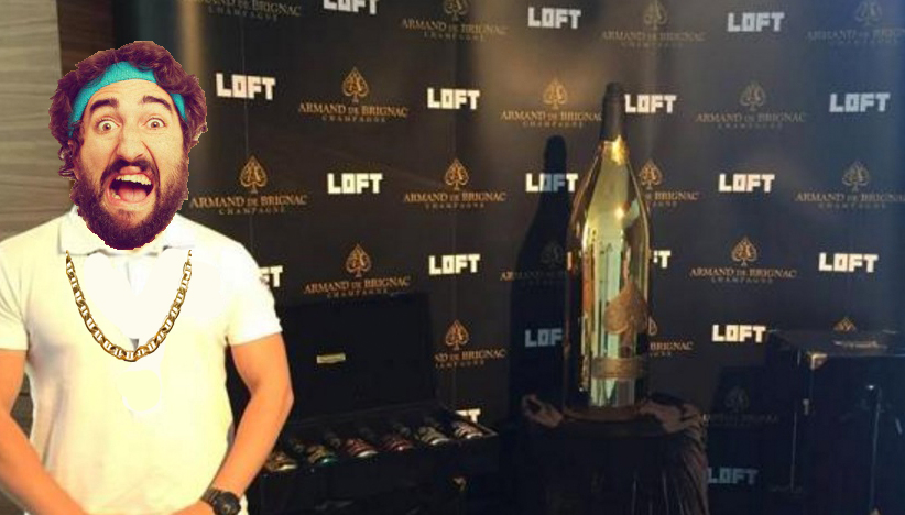 Groaznic: Ăla care a băut șampania de 100.000 la LOFT a început să se pi$e diamante!