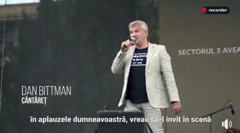Dan Bittman va cânta la concertul Institutului Revoluției Române al lui Iliescu, pentru că banii vorbesc și mănâncă kkt