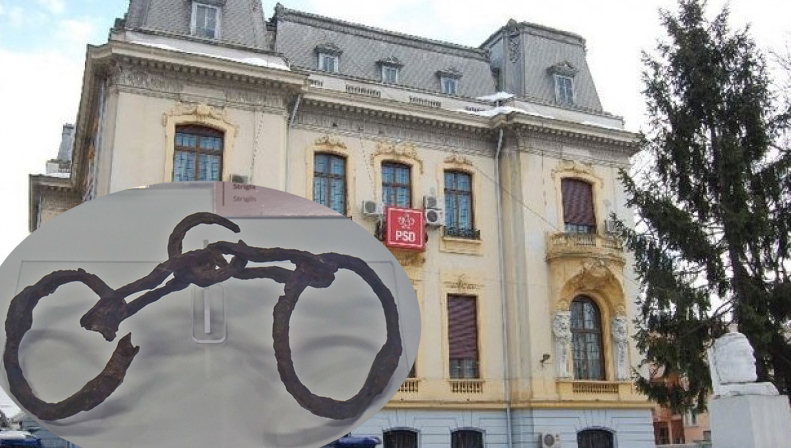 Arheologii au descoperit în curtea sediului PSD o pereche de cătușe dacice!