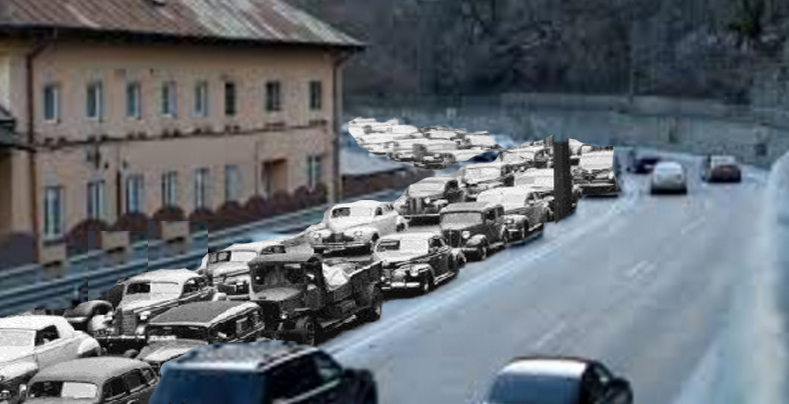 Pe DN1 a fost descoperită o coloană de mașini blocată în trafic din Al Doilea Război Mondial!