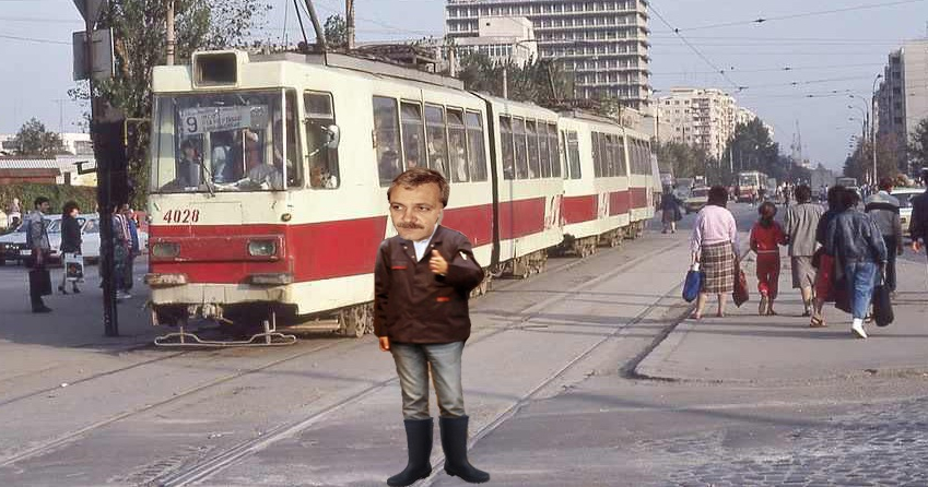 Dragnea în 1992, pentru prima oară la București: avea cizme de cauciuc, să nu se curenteze la linia de tramvai!