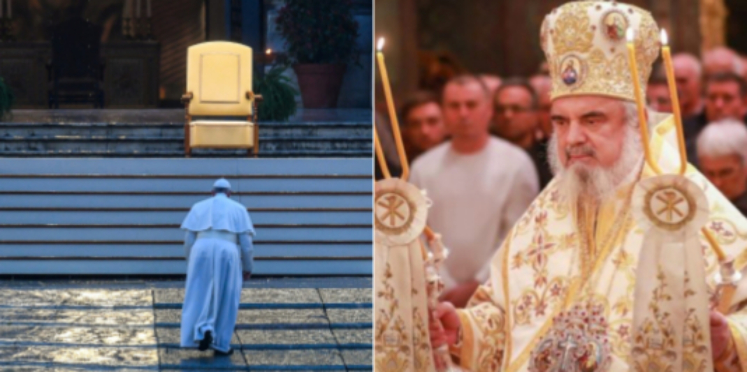 Papa s-a rugat singur, îndemnând credincioșii să nu iasă din casă. Daniel vrea să-i admire sărakii aurul de aproape