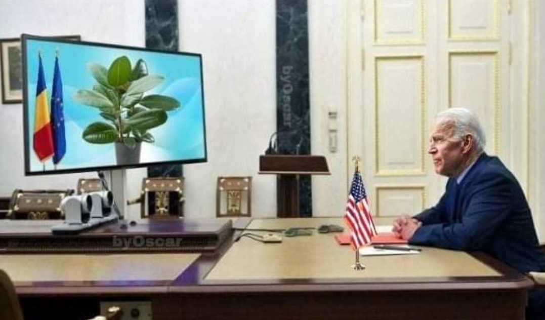 Joe Biden discutând online cu șeful statului român despre amenințările Rusiei la adresa Ucrainei