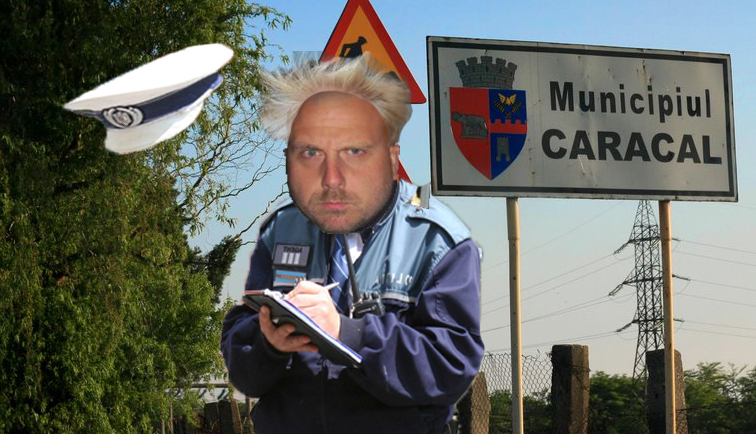 Un polițist din Caracal a amendat vântul pentru că a depășit limita de viteză în localitate!