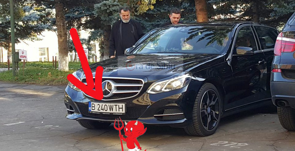 Credinciosul anului: Popa cu Mercedes de 70.000 de euro și număr cu WTH - What The Hell (Cu PLM nu mai aveau)
