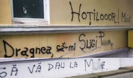 Botoșaniul s-a umplut de școli și spitale după ce cineva a scris înjurături pe pereții sediului PSD