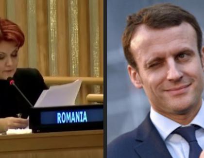  Impresionat de cunoștințele ei de franceză, Macron vrea să ne-o ia pe Olguța!