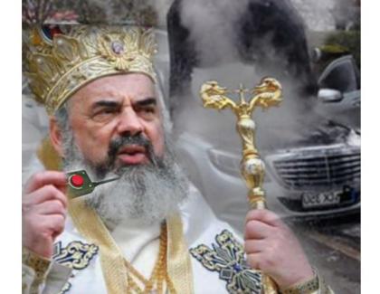 Patriarhul Daniel și-a incendiat Mercedesul vechi de frică să nu ajungă pe mâna săracilor!