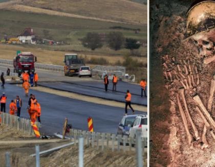 Un muncitor de la Autostrada Transilvania a găsit scheletele altor doi muncitori de la Autostrada Transilvania!