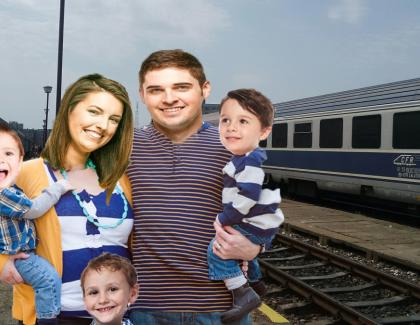 Doi tineri care s-au cunoscut în trenul Timișoara-Mangalia la Craiova s-au căsătorit la București și la Fetești aveau 3 copii!​