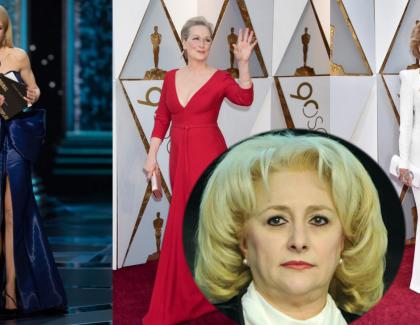 Viorica Dăncilă critică ținutele actrițelor de la Oscar: "Niște țărănci! Una nu a avut rochie model draperie!"