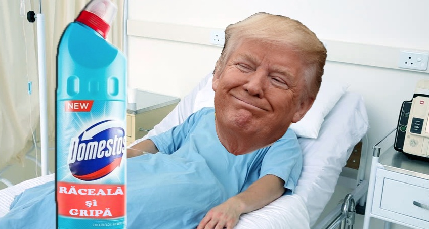 Donald Trump se simte muuult mai bine după ce a fost tratat cu Domestos pentru răceală şi gripă!
