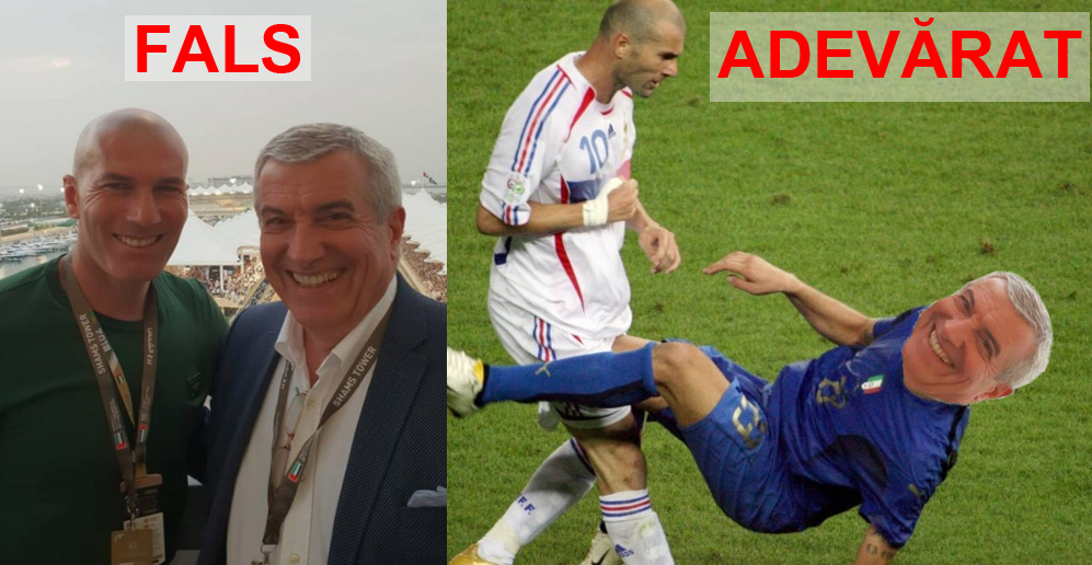 Adevărata poză cu Zidane și Tăriceanu!